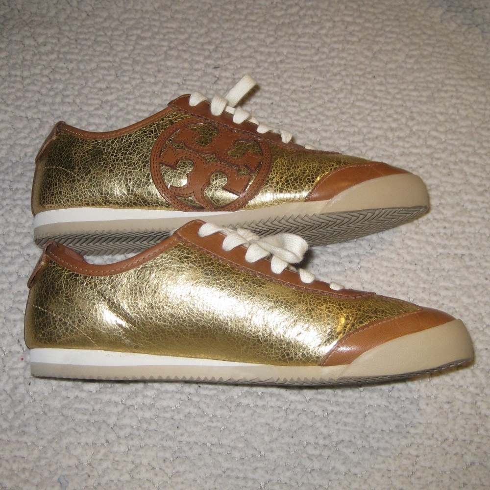 Tory Burch - Murphey Mirror Craquelee Sneakers